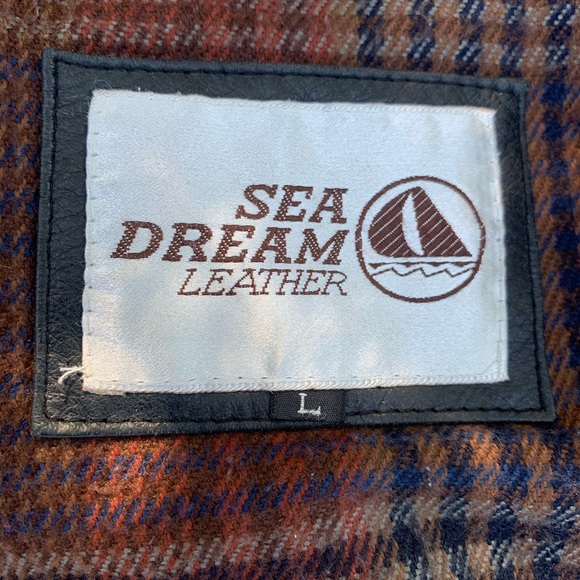 Sea Dream leather black motorcycle jacket Men’s L - Picture 8 of 16